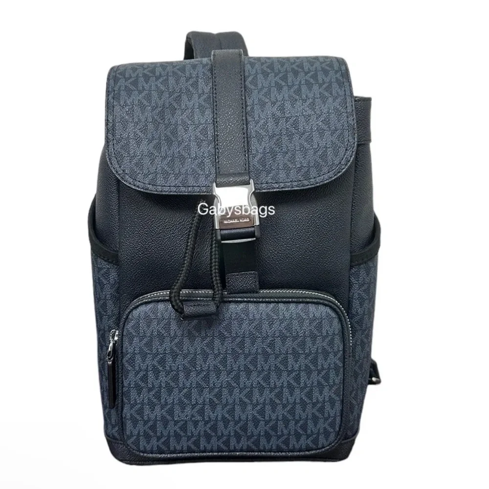 Michael Kors Cooper MK Logo Large Sporty Slingpack Backpack Admiral Blue - Picture 2 of 5